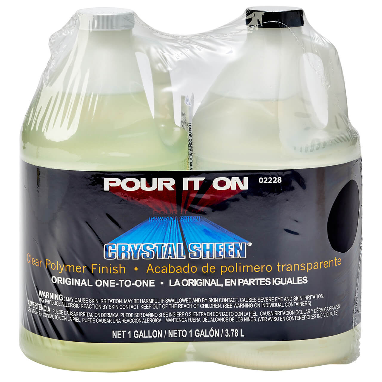  Environmental Technology EnviroTex Lite Pour-On High Gloss  Finish [4 oz Kit] Crystal Clear Epoxy Coating for Tabletops / Countertops