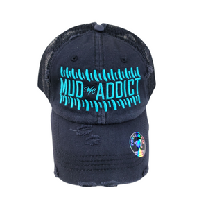 Mud Addict Ponytail Hat Whiskey Throttle Customs SXS Offroad RZR Mudding Motorcycle Truck Apparel