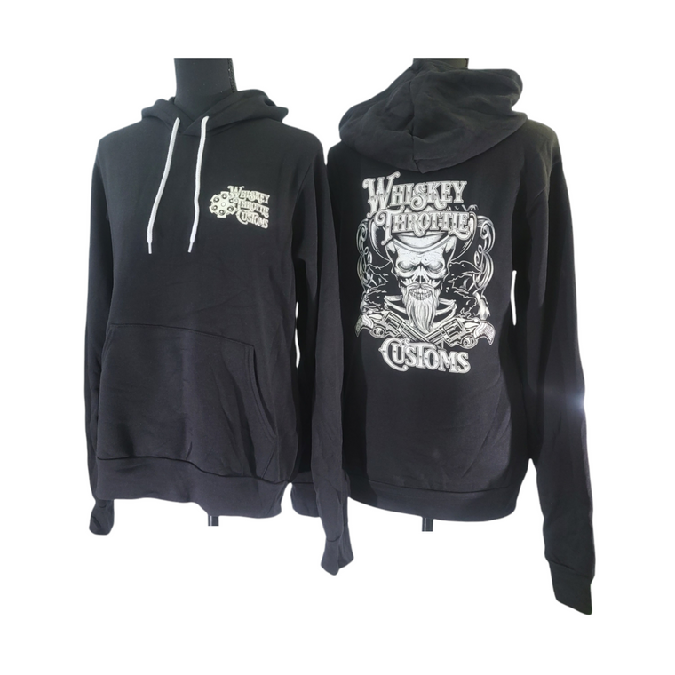 Revolver Skull Unisex Hoodie Whiskey Throttle Customs SXS Offroad RZR Mudding Motorcycle Truck Apparel