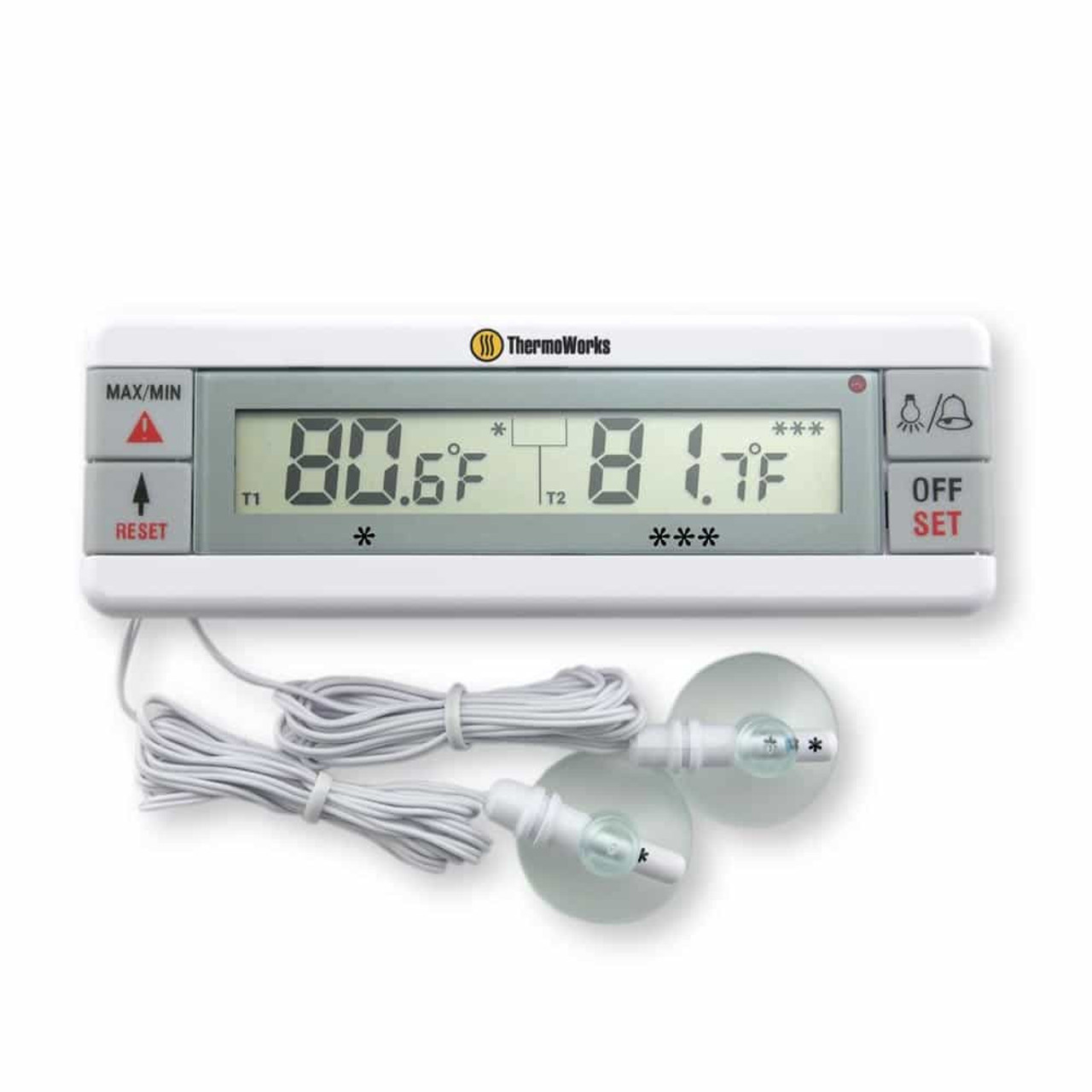 rechter lineair Rechthoek Fridge/ Freezer Alarm Thermometer (RT8100) | ThermoWorks