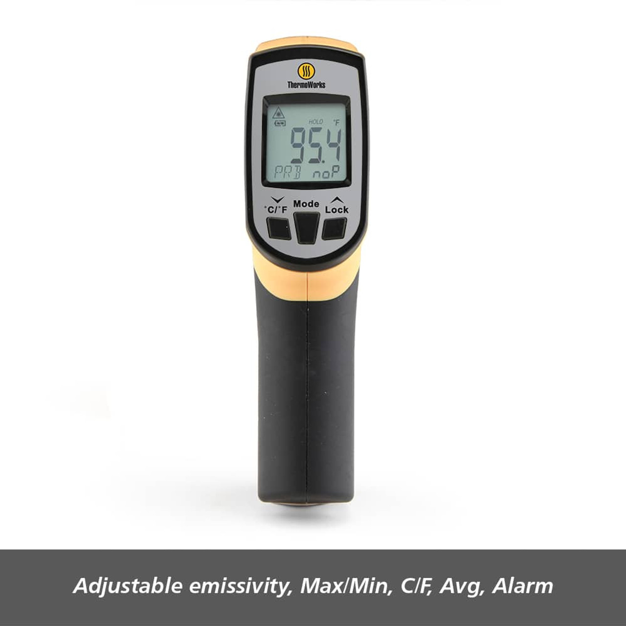 Commercial Heavy Duty Infrared Thermometer with circle laser, Double  mould, Type K Probe, Adjustable Emmissivity