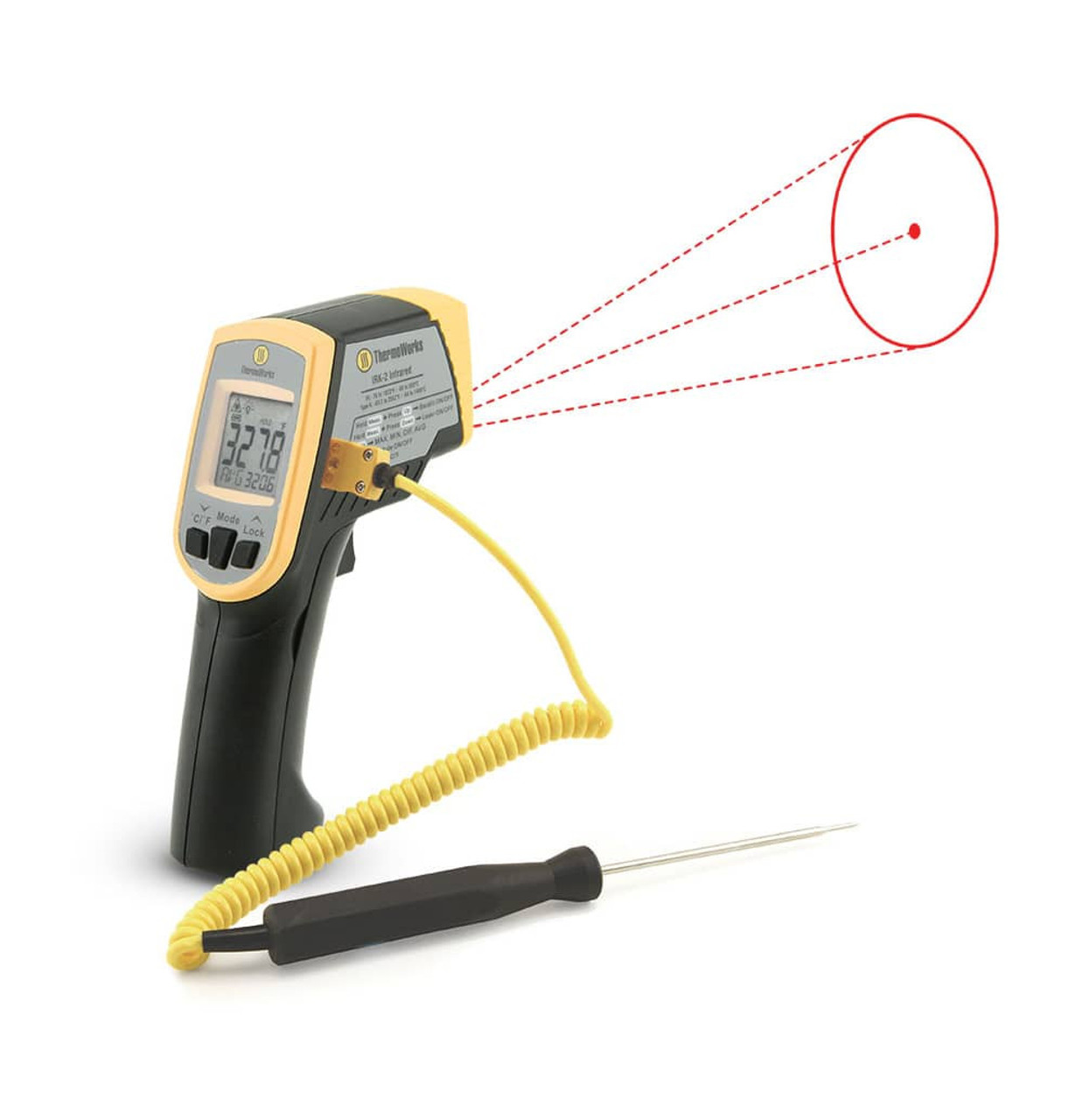 Thermometer, IR Gun, K Thermocouple Combo