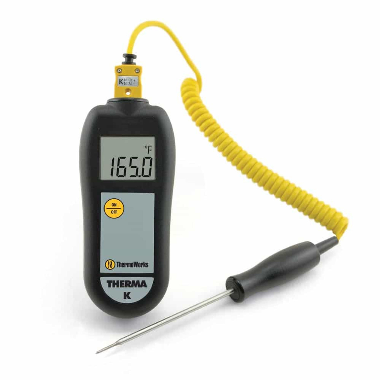 RS PRO, RS PRO Thermocouple Barcode Scanning Digital Thermometer for HVAC,  Industrial Use, E, J, K, N, R, S, T Probe, 1, 204-8411