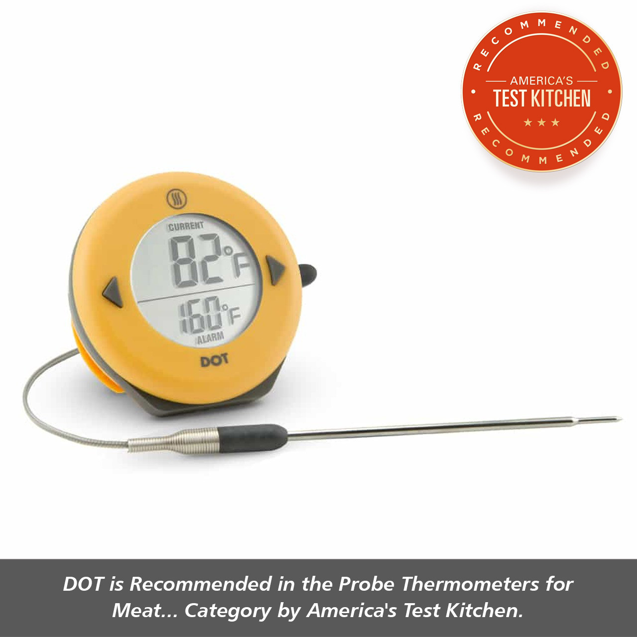 ThermoWorks Dot Oven Alarm Thermometer Red