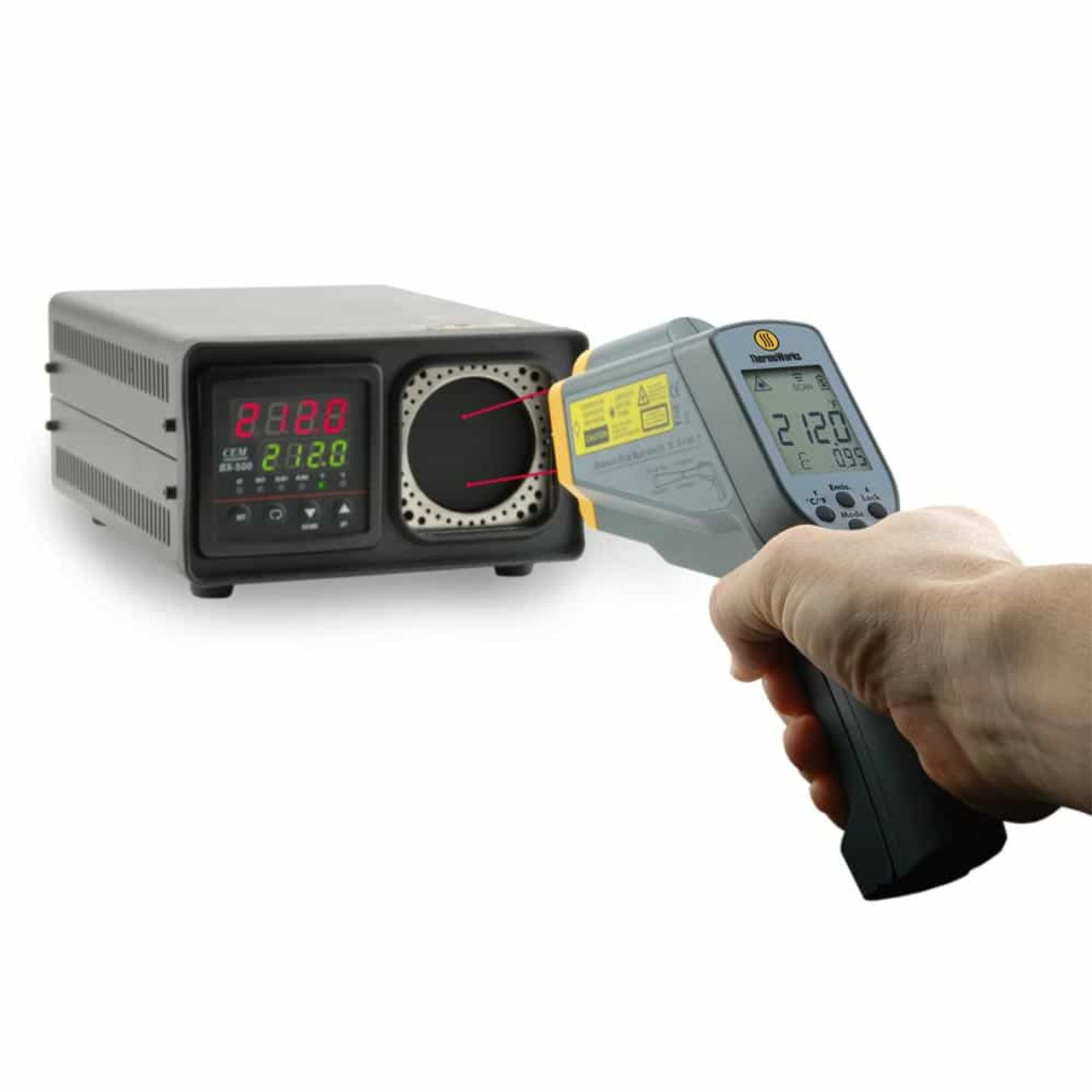 Portable shop infrared thermometer