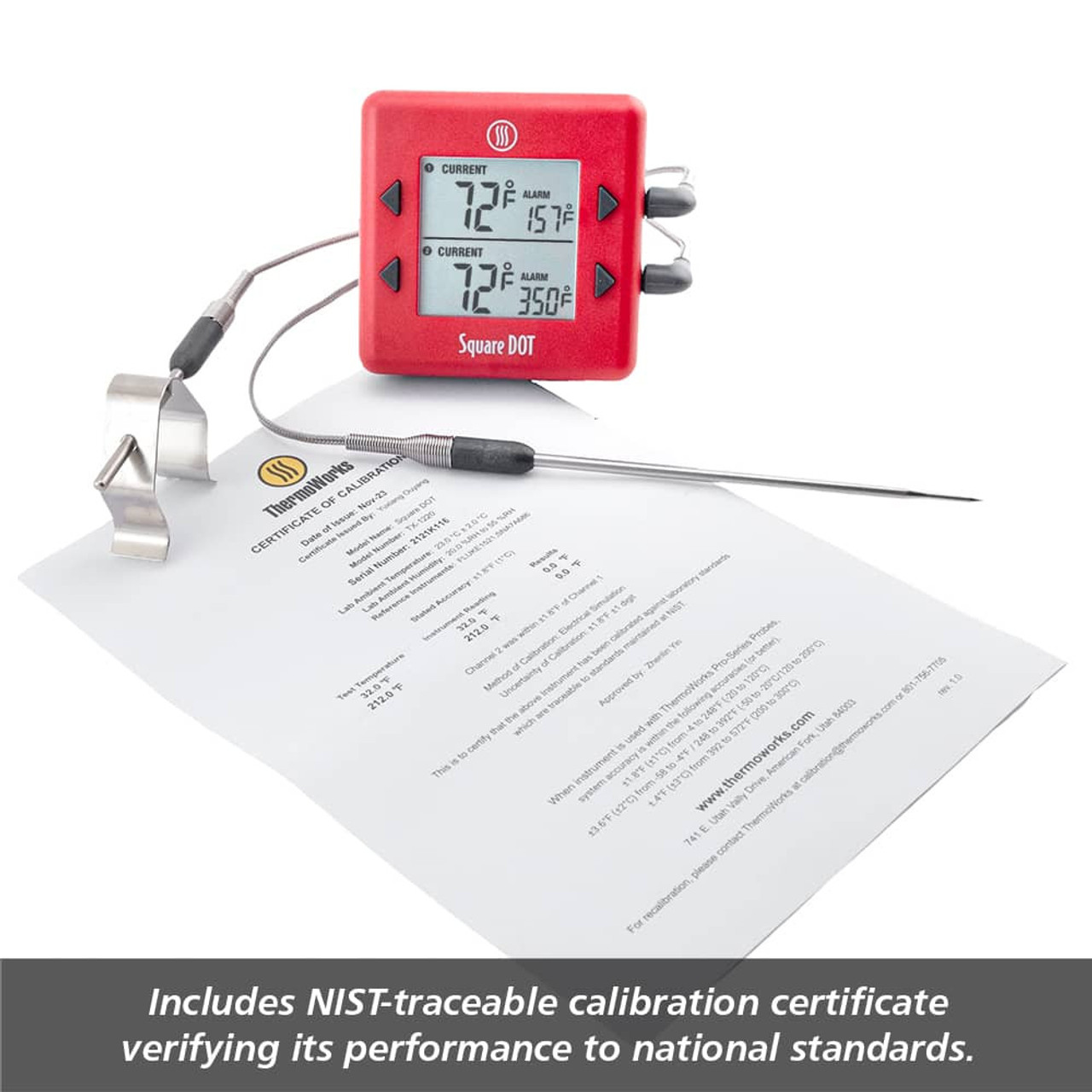 if thermoworks / eti dot oven thermometer able to tell air temp