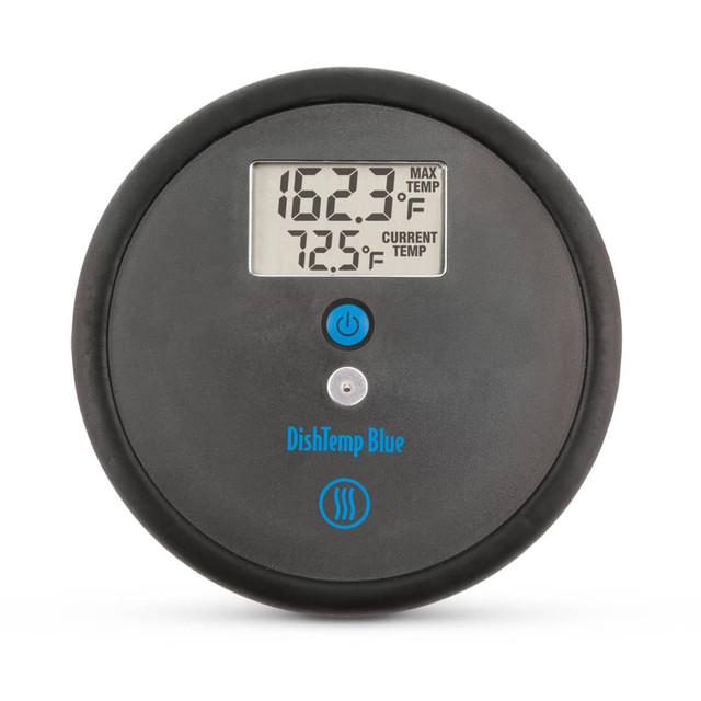 DishTemp Blue PlateSimulating Dishwasher Thermometer with Bluetooth Wireless Technology