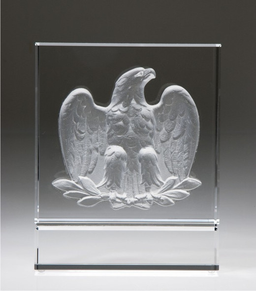 MAJESTIC EAGLE CRYSTAL AWARD.  Eagle: pate de verre