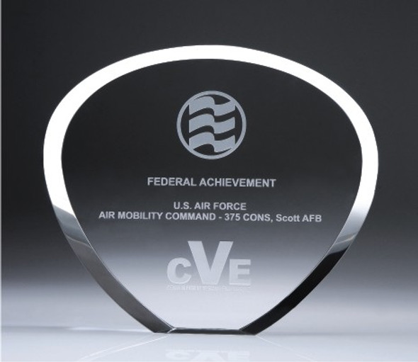 Shell Plaque Crystal Award