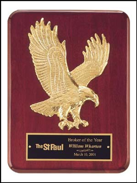 Sculptured Eagle Recognition Award Plaque, Laser Engraved, P3749