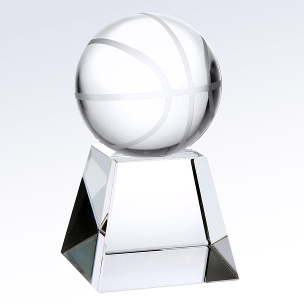 Championship Crystal Basketball Trophy