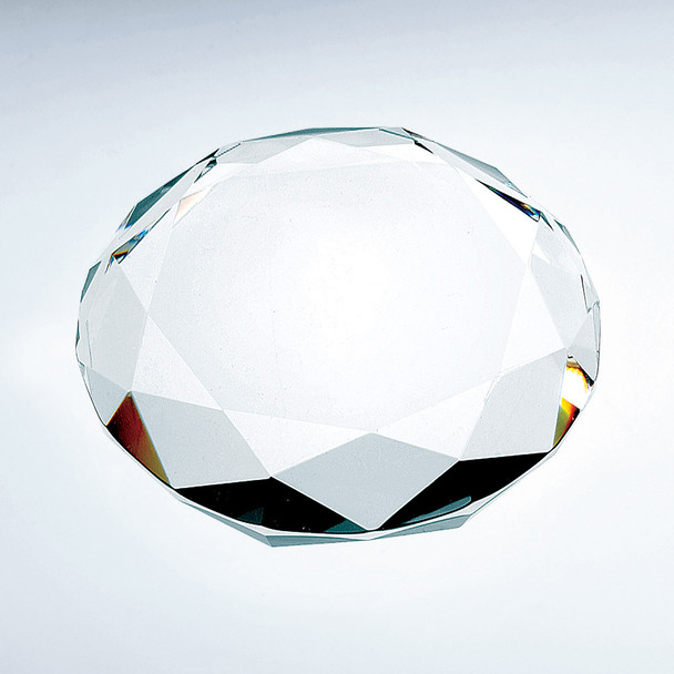 CRYSTAL PAPERWEIGHT, OCTAGON
