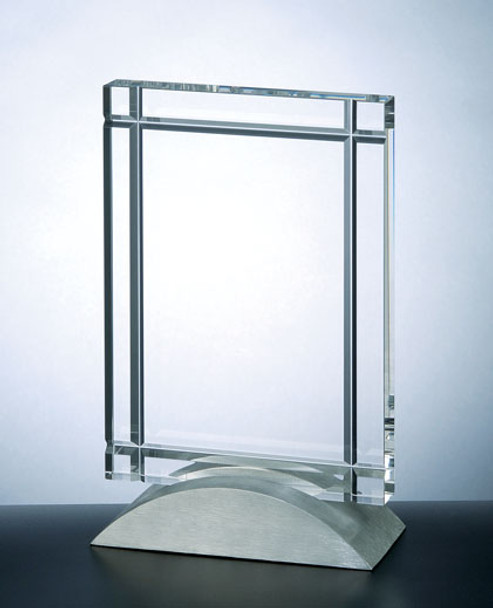 CLEAR DECO CRYSTAL AWARD, Personalized Crystal