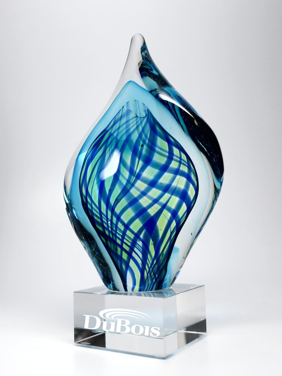 Frazzle Blue Hand Blown Glass Award
