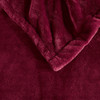 Solid Deep Red Electric Heated Plush Year Round Blanket (Heated Plush-Red-Blanket)