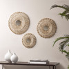 3pc Natural Ella Corn Leaves Wrapped Metal Wall Decor Art Set (086569305183)