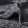 Grey Heated Reversible Microlight Cozy Berber Blanket w/Auto Shut Off (Heated Microlight-Grey-Blanket)