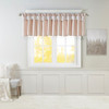 Blush Pink Faux Silk DIY Twisted Tab Top Window Valance w/Hanging Beads