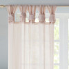 Set of 2 Blush Pink Sheer Twist Tab Window Curtain Panels (Ceres-Blush-window)