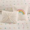 Colorful Pom Poms & Rainbow Cotton Duvet Cover Set AND Decorative Pillows (Callie Multi-Duv)