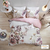 3pc Blush Pink Floral Cotton Printed Duvet Cover AND Decorative Shams (Cassandra -Blush-Duv)