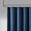 Metro Navy Woven Clipped Solid Shower Curtain (Metro Navy-Shower)