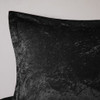 Black Lush Velvet Duvet Cover Set AND Decorative Pillow (Felicia -Black-Duv)