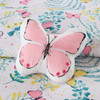 Pink White & Yellow Butterflies Comforter Set AND Decorative Pillow (Cynthia-Pink-Comf)