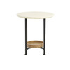 Beaumont White/Natural End table (Beaumont White/Natural-End table)