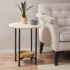 Beaumont White/Natural End table (Beaumont White/Natural-End table)