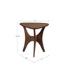 Blaze Triangle Wood Brown End Table (Blaze Triangle Wood Brown-End Table )
