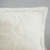 Ivory Shaggy Faux Fur Duvet Cover AND Decorative Shams (Malea -Ivory-Duv)