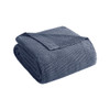 Indigo Blue Classic Knitted Year Round Blanket (Bree-Indigo Blue-Blanket)