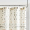 Aqua Cotton Jacquard Shower Curtain 72x72" (Arden-Aqua-Shower)
