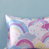 Colorful Rainbow Cotton Reversible Comforter Set & Decorative Pillows (Emily-Multi-Comforter)