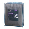 Dark Grey & White Reversible Ultra Soft Fleece to Sherpa Heated Throw - 50x60" (Fleece to Sherpa Heated-Dark Grey-Throw)