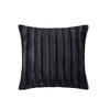 Duke Faux Black Fur Square Pillow (Duke Faux Black-Fur Square Pillow)