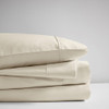 4pc Wrinkle Resistant 400 Thread Count Cotton Sateen Weave Sheet Set (400 Thread Count Wrinkle-Ivory-Sheets)