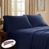 Navy Micro Fleece Sheet Set w/3M Scotchgard - TWIN (675716558451)