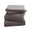 Grey Micro Fleece Sheet Set w/3M Scotchgard - QUEEN (675716558543)