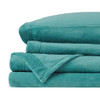 Teal Plush Light Weight Fleece Sheet Set - QUEEN (086569536976)