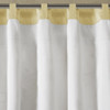 Yellow & Grey Embroidered Floral Window Curtain Panel - 84" (Serene-Yellow-Panel)