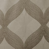 Taupe Ogee Design Knitted Jacquard Total Blackout Panel (Bentley Ogee-Taupe-window)