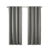 Cool Grey Printed Heathered Blackout Curtain Panel w/Grommet Top (Maya-Grey-Panel)