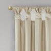 Champagne Faux Silk DIY Twisted Tab Top Blackout Window Curtain Panel (Emilia-Champagne-Panel)