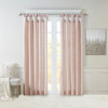 Blush Pink Faux Silk DIY Twisted Tab Top Window Curtain Panel (Emilia-Blush-Curtain)