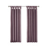 Jewel Purple Faux Silk DIY Twisted Tab Top Window Curtain Panel (Emilia-Purple-Curtain)