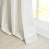 White Faux Silk DIY Twisted Tab Top Window Curtain Panel (Emilia-White-Curtain)