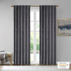 Set of 2 Charcoal Grey Soft Velvet BLACKOUT Window Panels - Room Darkening (Colt-Charcoal-window)