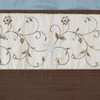 Blue & Brown Embroidered Floral Window Curtain Panel - 84" (Serene-Blue-Panel)